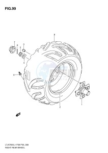 LT-A750X (P28-P33) drawing RIGHT REAR WHEEL (LT-A750XL1 P28)