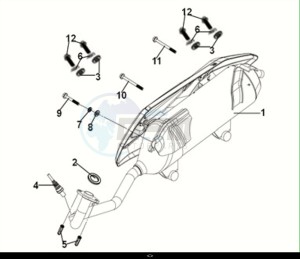 JET 14 125 LC ABS (XC12WX-EU) (E5) (M1) drawing EXHAUST MUFFLER