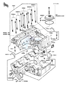 KZ 750 E (E2-E3) drawing CRANKCASE -- 81 -82 KZ750-E2_E3- -