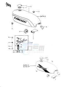 G4 TR (D-E) 100 drawing FUEL TANK -- 74-75- -