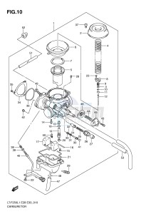 LT-F250 (E28-E33) drawing CARBURETOR