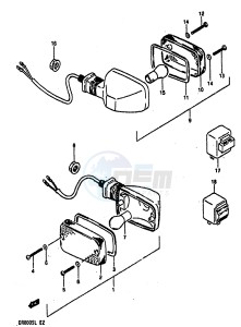 DR800S (E4) drawing TURN SIGNAL LAMP