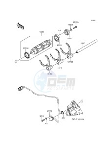 NINJA H2R ZX1000PGF EU drawing Gear Change Drum/Shift Fork(s)