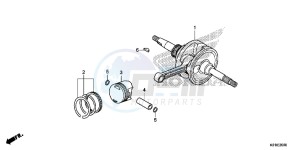 SH125DE SH125D UK - (E) drawing CRANKSHAFT/PISTON