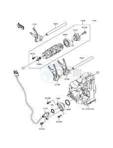 ZZR1400 ABS ZX1400JGF GB XX (EU ME A(FRICA) drawing Gear Change Drum/Shift Fork(s)