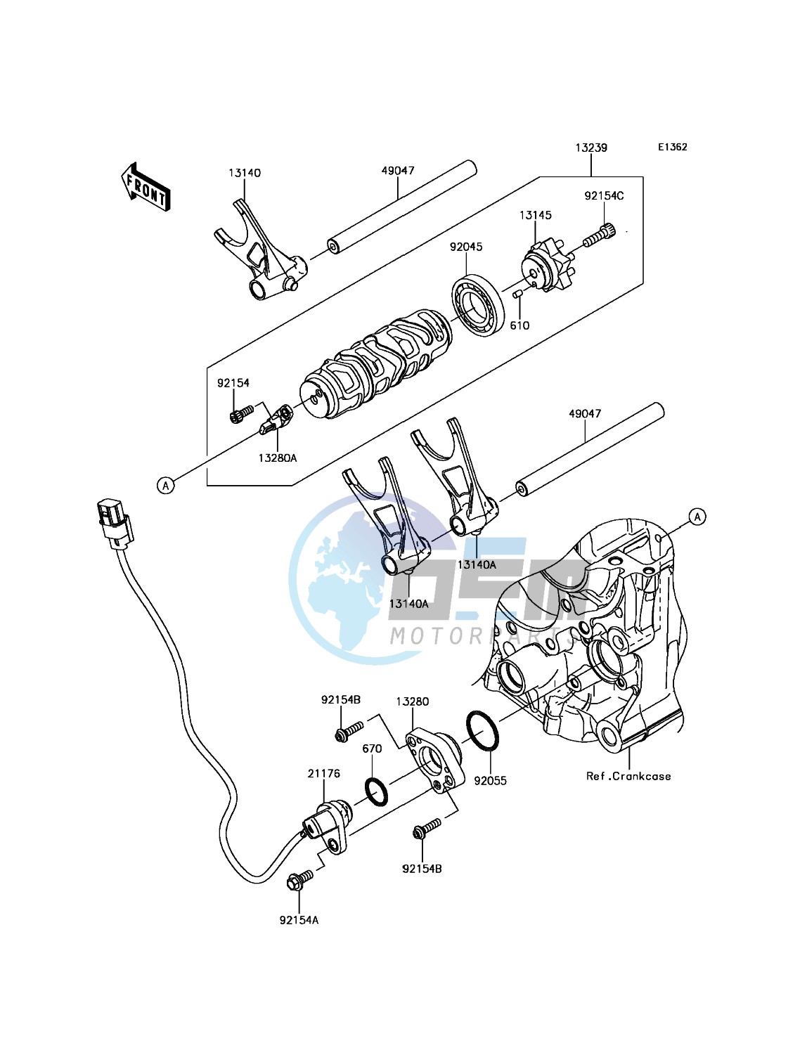 Gear Change Drum/Shift Fork(s)