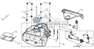 QUAD LANDER 300S drawing FUEL TANK - FUEL CUT