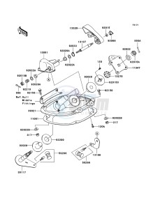 JET SKI 900 STX JT900-E2 FR drawing Handle Pole