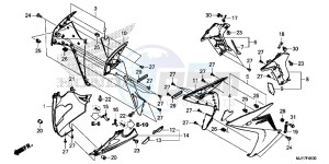 CBR650F 2ED - (2ED) drawing MIDDLE COWL/UNDER COWL