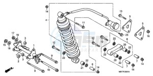 XL1000VA9 France - (F / ABS CMF) drawing REAR CUSHION (XL1000VA)