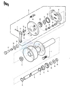 KLT 250 A [KLT250] (A1) [KLT250] drawing FRONT HUB_BRAKE -- 82 A1- -