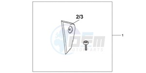 CBR1000RR9 Europe Direct - (ED / MME) drawing FAIRING SCUFF PAD