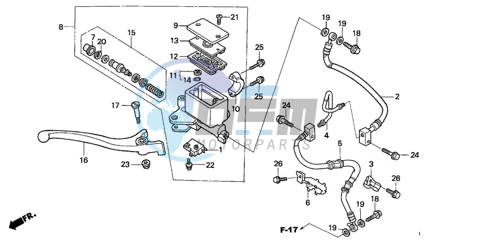 FR. BRAKE MASTER CYLINDER (NSS250X)