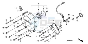 CB1300SA9 Europe Direct - (ED / ABS BCT MME TWO) drawing RIGHT CRANKCASE COVER