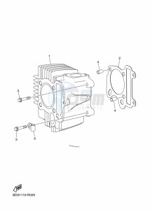 YFM90R (BD3R) drawing CYLINDER