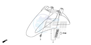 SH300AR drawing FRONT FENDER