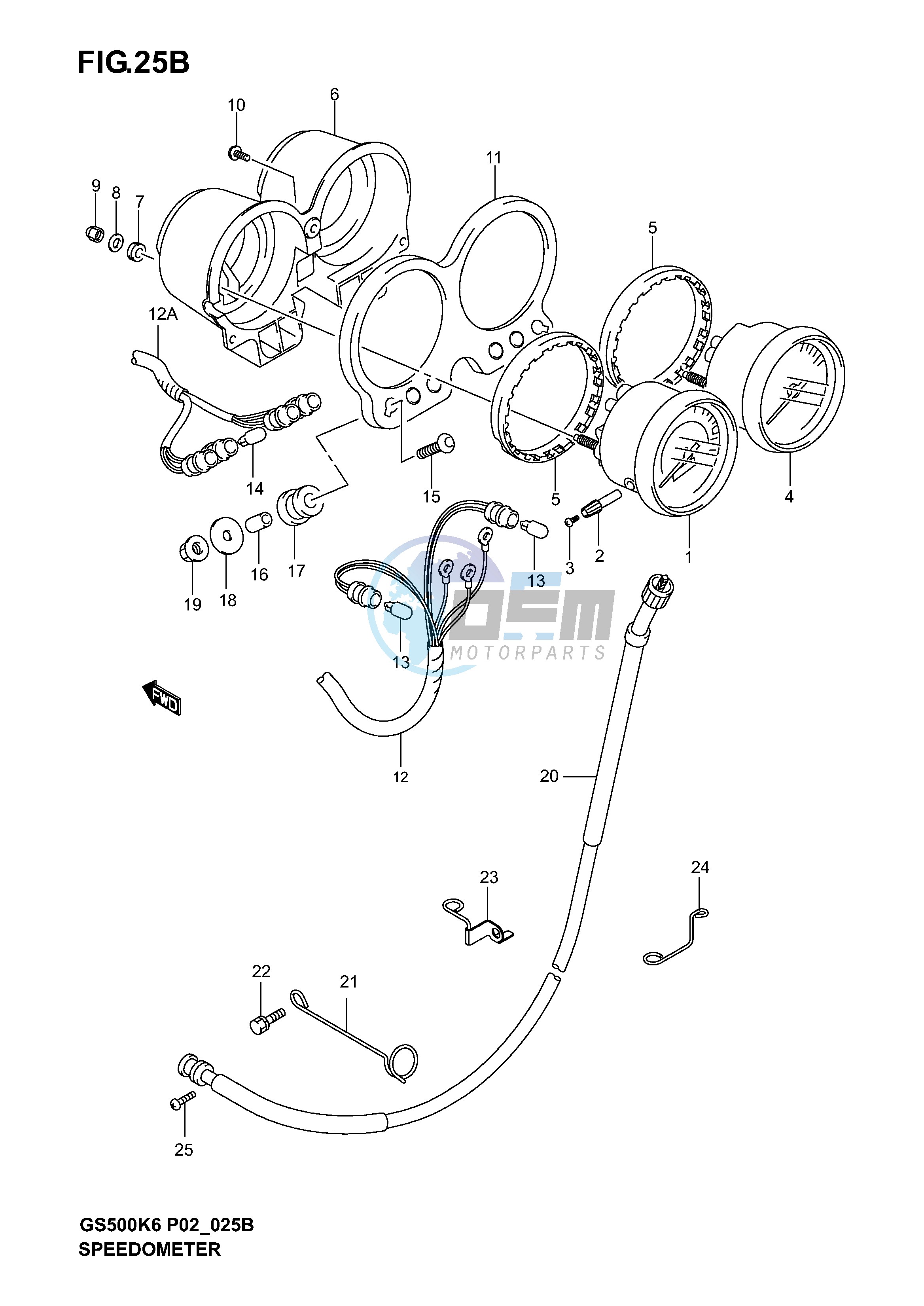 SPEEDOMETER - TACHOMETER (GS500FK4 K5 K6 FUK4 K5 K6)