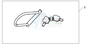 VFR800A9 France - (F / ABS CMF MME TWO) drawing HONDA U-LOCK