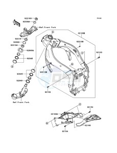 NINJA ZX-6R ZX600RBF FR GB XX (EU ME A(FRICA) drawing Frame