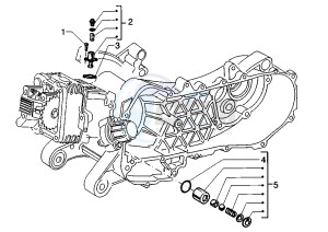 Liberty 125 drawing Chain Tightner - By Pass Valve