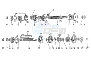 V7 Racer 750 drawing Gear box