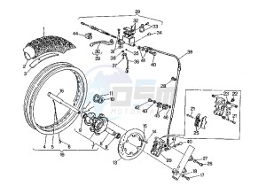 W8 125 drawing FRONT WHEEL