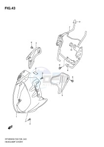 SFV650 (E3-E28) Gladius drawing HEADLAMP COVER