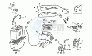 V 65 650 Polizia - PA NuovoTipo Polizia/PA NuovoTipo drawing Saprisa battery - alternator