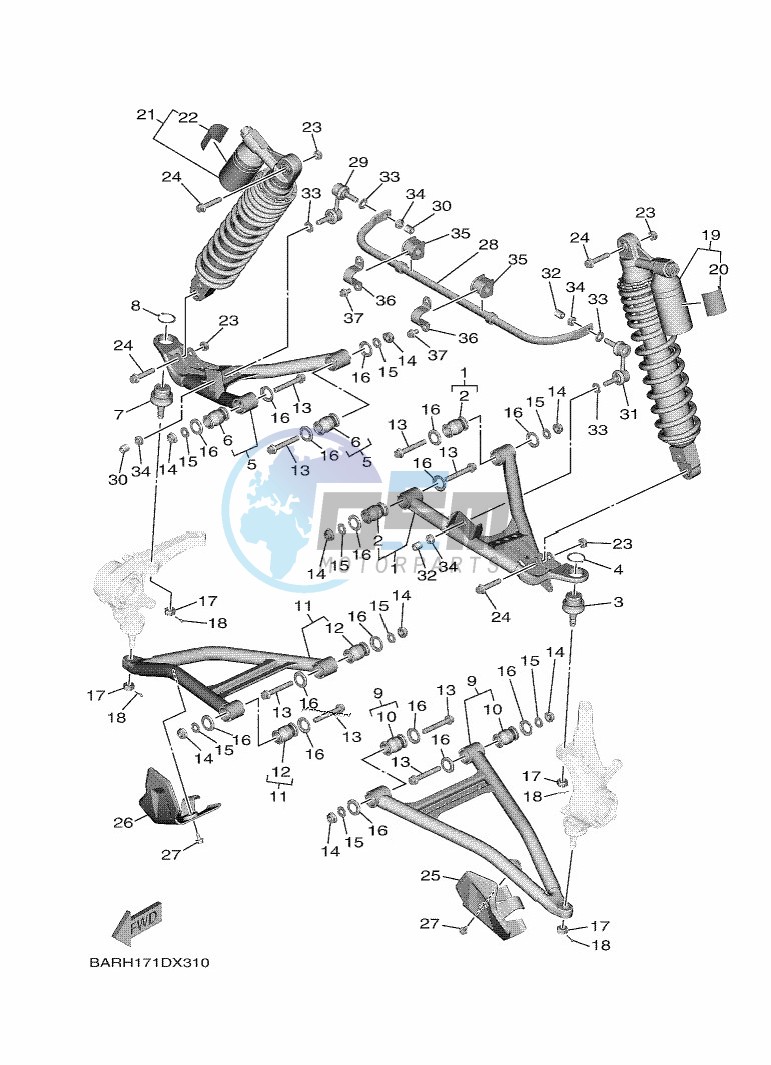 FRONT SUSPENSION & WHEEL