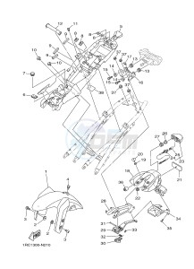 MT09 MT-09 900 (1RCN 1RCP) drawing FENDER