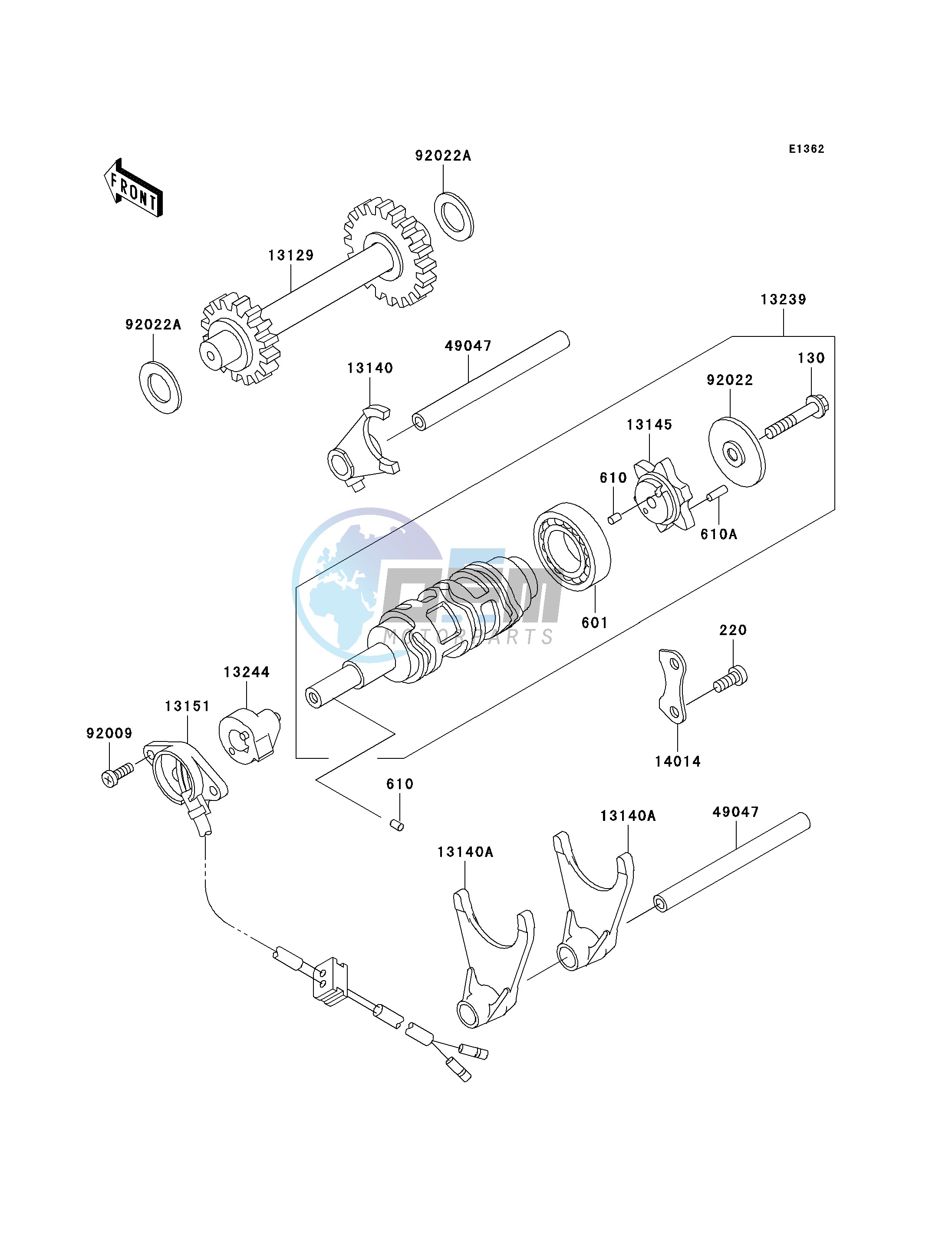 GEAR CHANGE DRUM_SHIFT FORK-- S- -