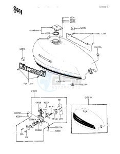 KZ 550 A (A3-A4) drawing FUEL TANK -- 82-83 A3_A4- -