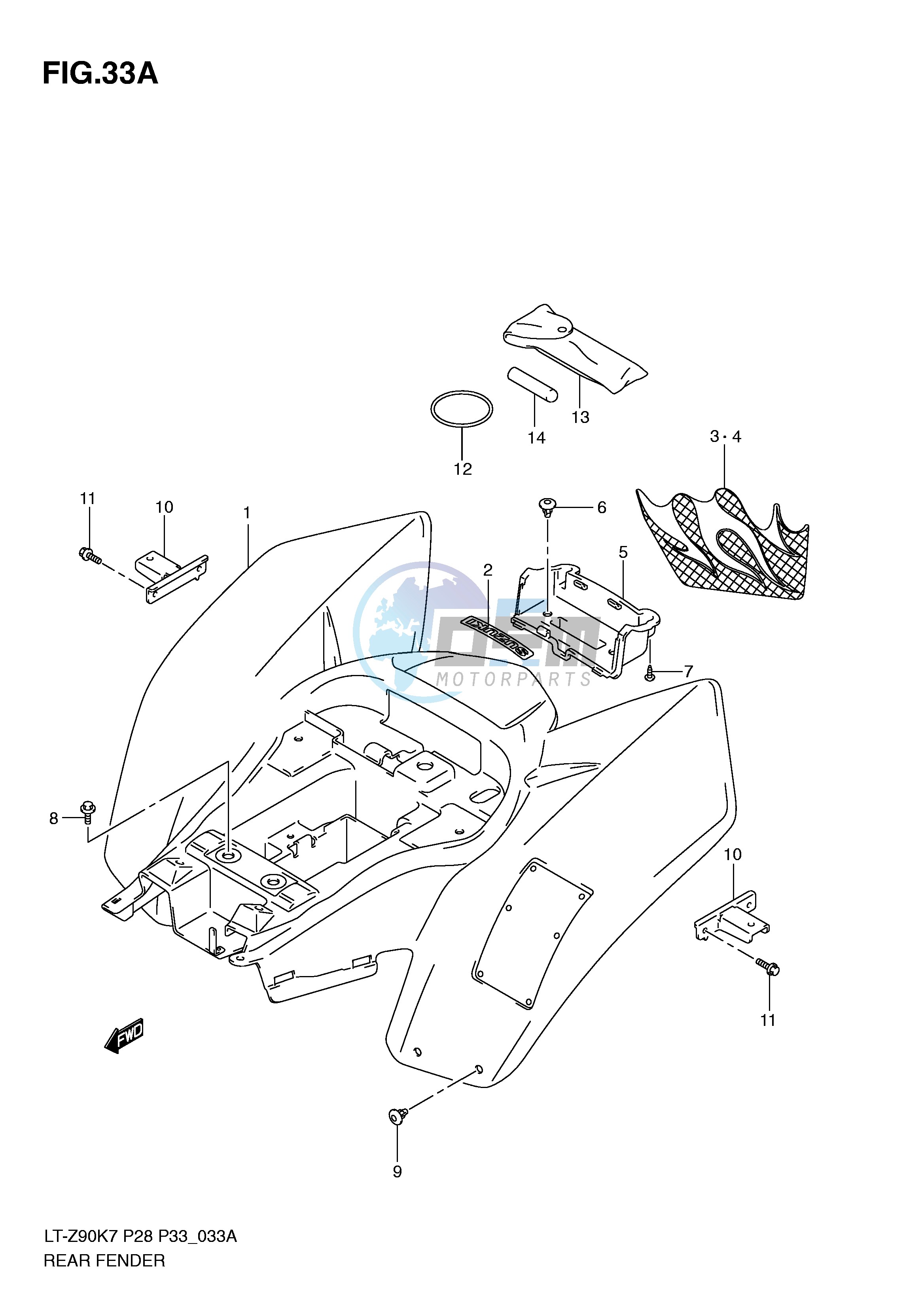 REAR FENDER (MODEL L0)