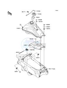 KFX450R KSF450BCS EU drawing Fuel Tank