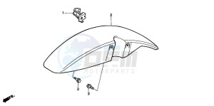 NSR50R drawing FRONT FENDER