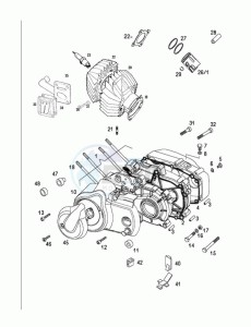 SPRINT_SPORT_L1 50 L1 drawing Crankcase-cylinder-piston