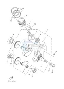 YB125 (2CS9) drawing CRANKSHAFT & PISTON