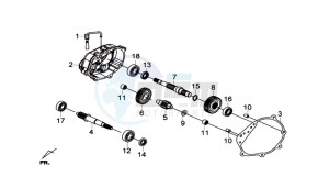 GTS 300I ABS L6 drawing MISSION CASE - DRIVE SHAFT