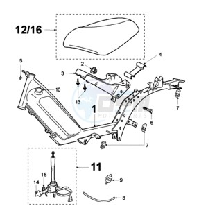 FOX PBAX BE drawing FRAME AND SADDLE