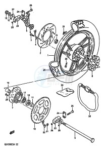 GSX550E (F-G-H) drawing REAR WHEEL