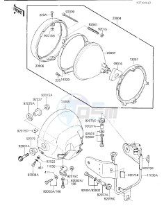 KZ 750 K [LTD BELT] (K1-K2 K2 CAN ONLY) [LTD BELT] drawing HEADLIGHT