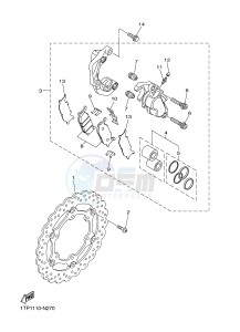 XVS950CU XV950R XV950 R-SPEC (2DE1) drawing FRONT BRAKE CALIPER