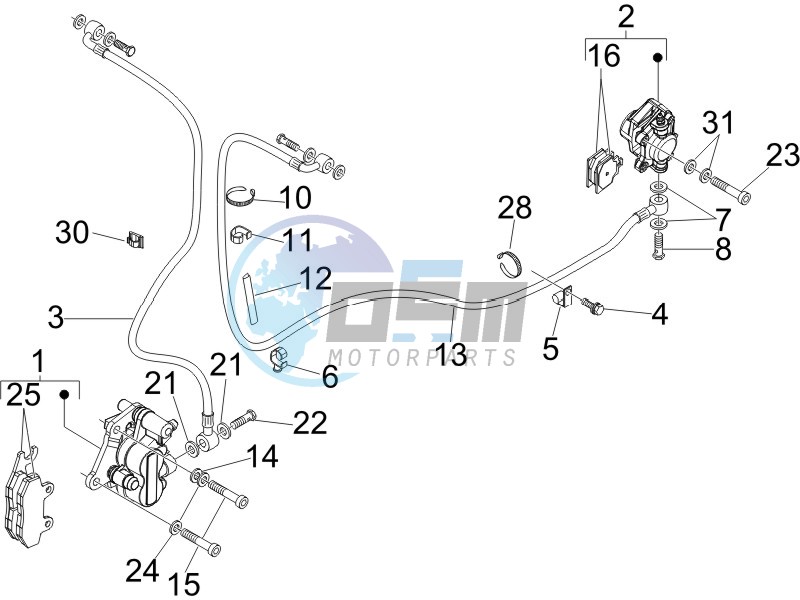 Brakes pipes - Calipers