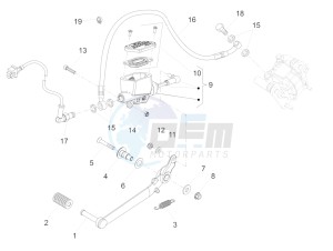 RS 125 REPLICA 4T E4 ABS (EMEA) drawing Rear master cylinder