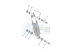 DT R 125 drawing REAR SUSPENSION