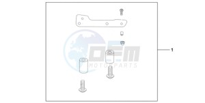 CBR1000RA9 France - (F / ABS CMF REP) drawing REAR SEAT BAG ATT KIT