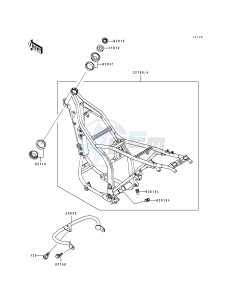 KLX 650 A [KLX650R] (A1-A3) [KLX650R] drawing FRAME