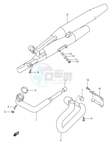 VZ800 (E2) MARAUDER drawing MUFFLER (MODEL X Y K1 K2 K3)