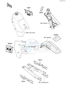 KX 125 F [KX125] (F1) [KX125] drawing LABELS