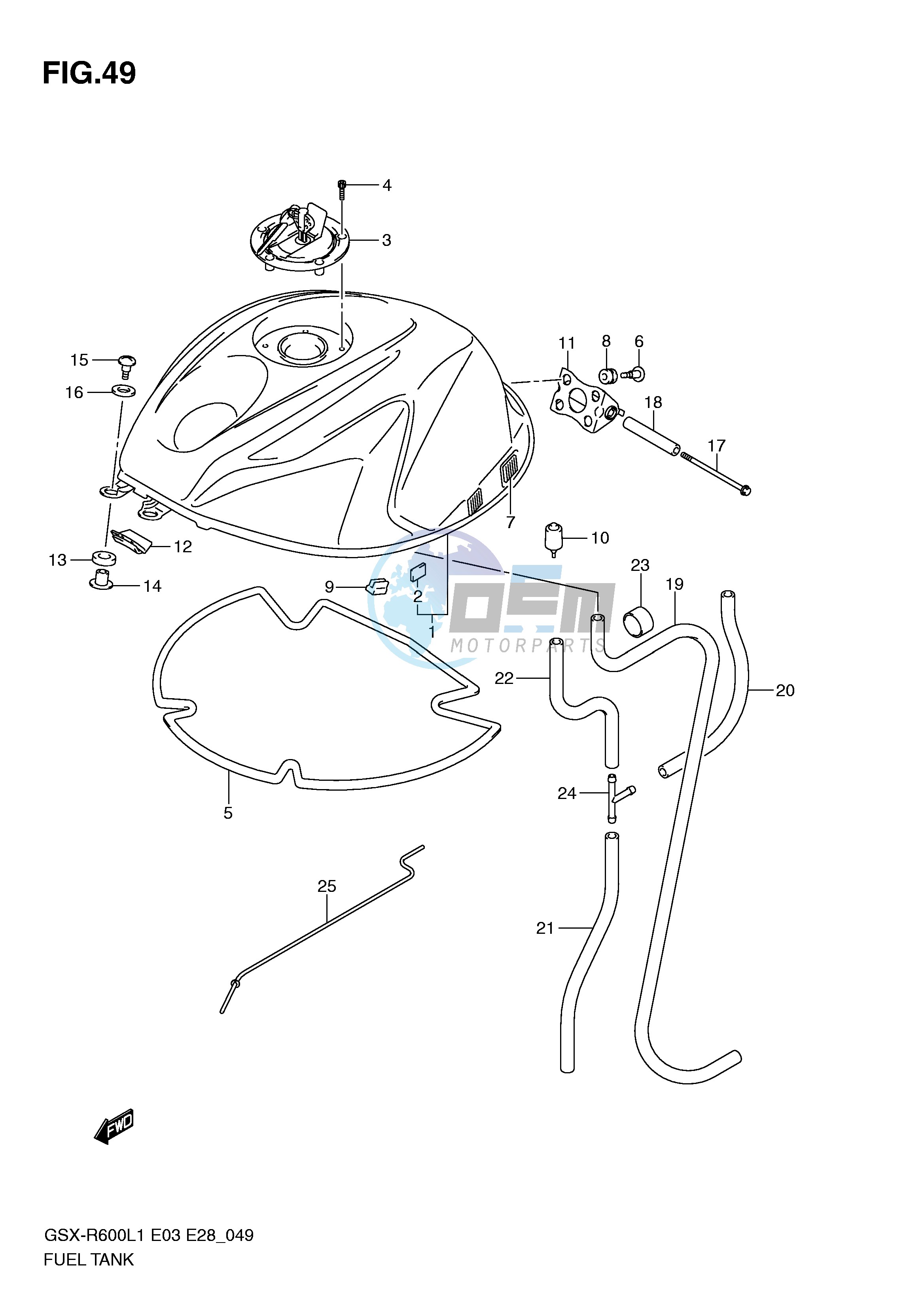 FUEL TANK (GSX-R600L1 E28)